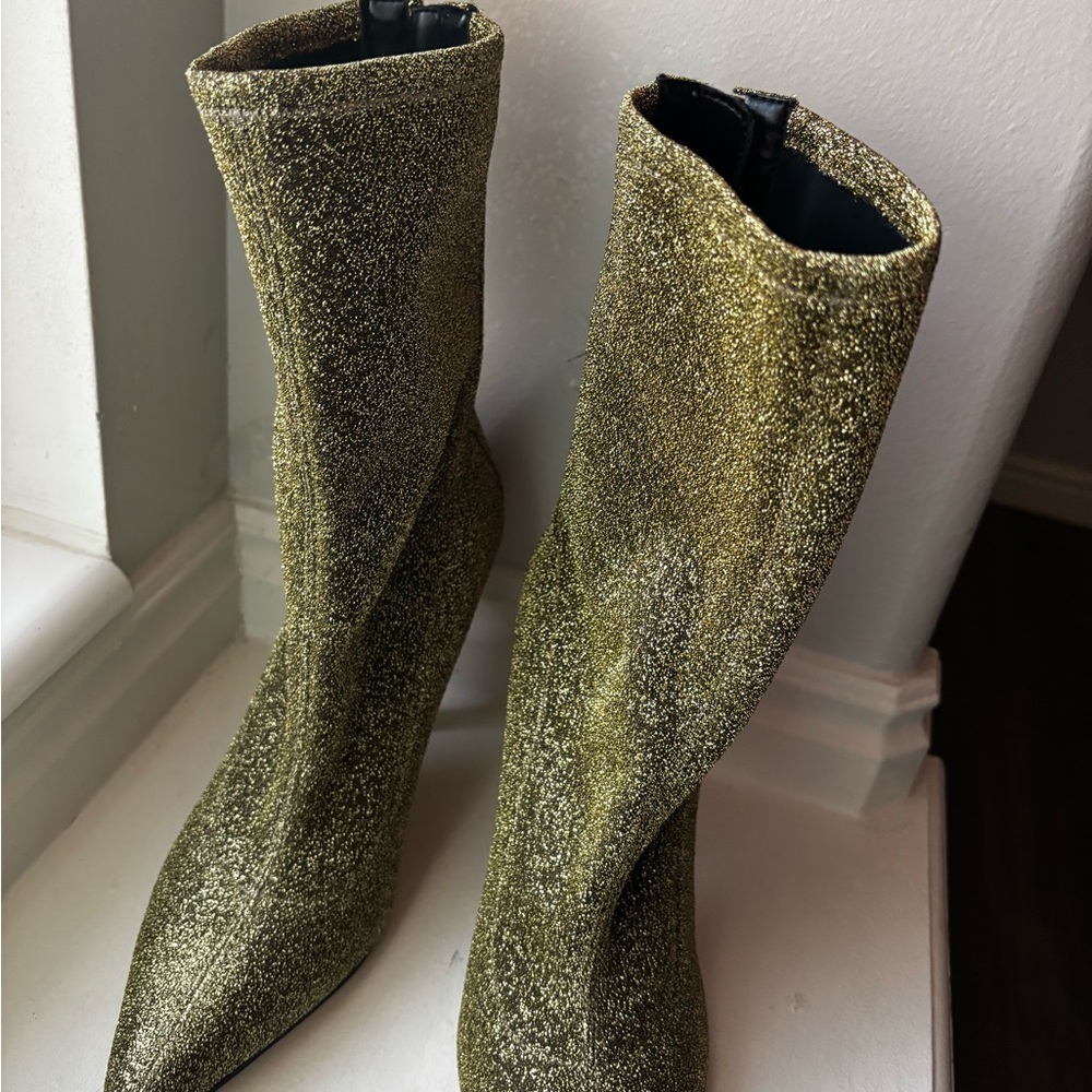 Gold Glitter Women's Boots